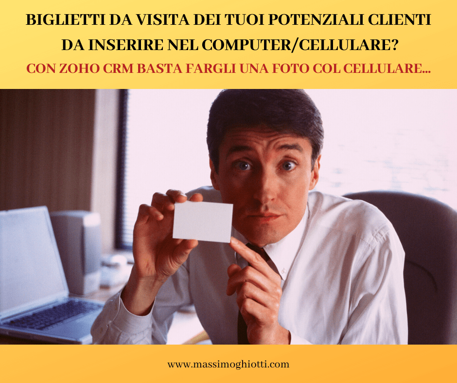 BIGLIETTI DA VISITA DEI TUOI POTENZIALI CLIENTI DA INSERIRE NEL COMPUTER/CELLULARE